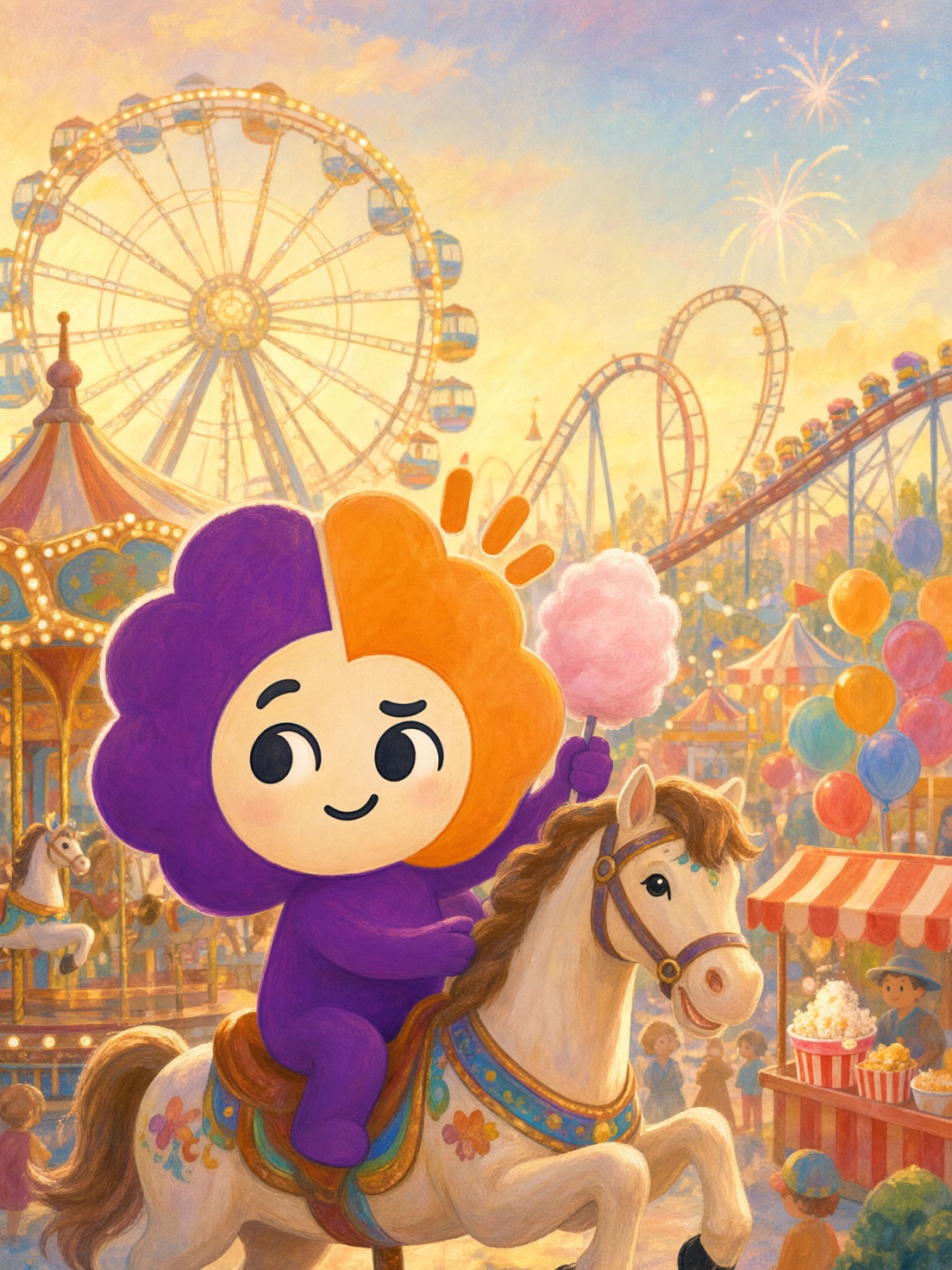 Lunapark temalı BİLSEM deneme kitapçığının kapağı