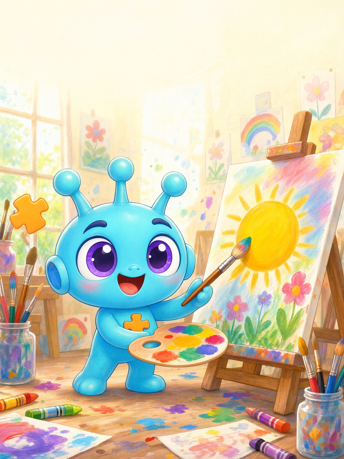 Ressam temalı BİLSEM deneme kitapçığının kapağı
